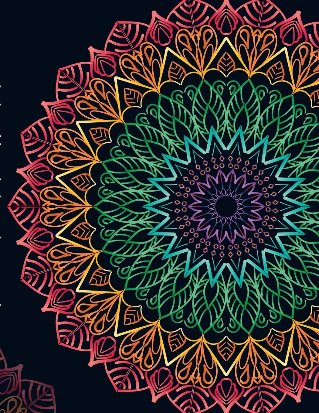 Floral Mandala Notebook Journal 8.5X11 Lined 120 Pages: Cute Mandala Pattern Notepad