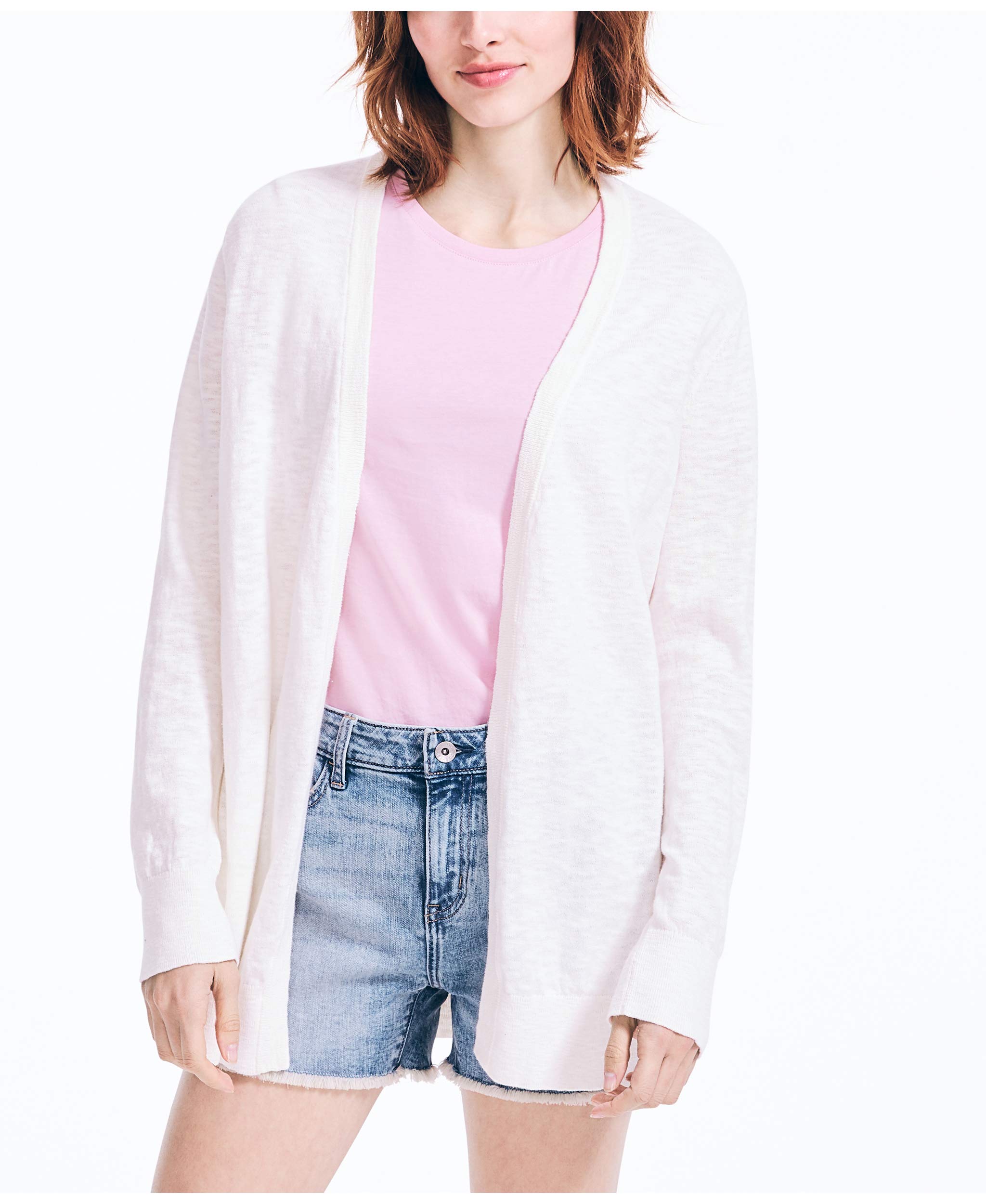 Nautica Women's Soft Open Front Long Cardigan