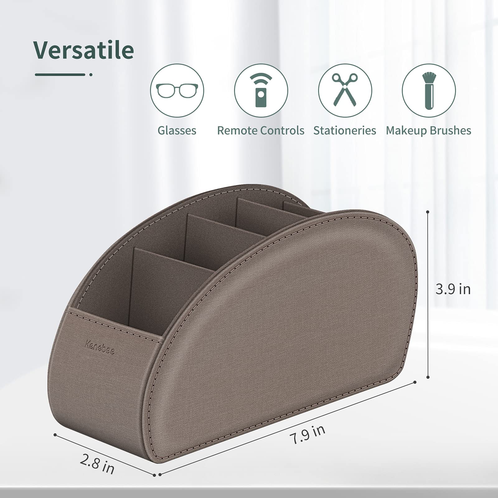 KENOBE E Fernbedienungshalter mit 5 Fächern, Denim Coffee