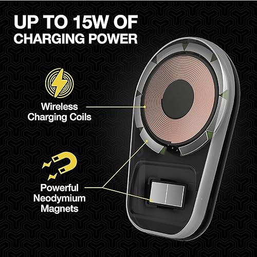 Miniatura 3 de Scosche MPQ5AMPSPC-UB MagicMount Pro Charge5 - Soporte magnético para teléfono celular de carga inalámbrica de 15 W, para Proclip actualizado para