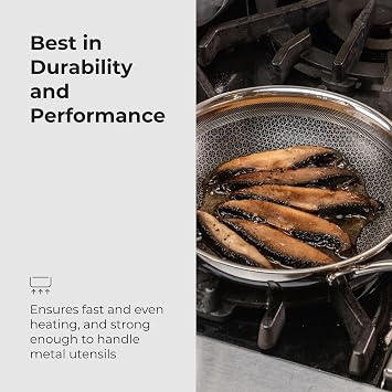 Black Cube Frieling Quick Release Nonstick Saute Pan with Lid - 11-Inch/4.5 Quart Induction Cookware - Deep Frying Pan/Skillet for Kitchen - Hybrid Cookware - Deep Skillet Nonstick with Lid
