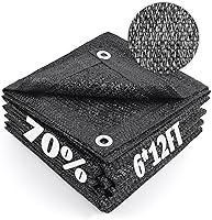 Vista 117 de Cool Area 70% Tela para Sombra Solar con Ojales, Lona de Malla para Cubierta de Plantas 6.5x16.5 pies, Toldo para Patio, Jardín, Pérgola, Verde