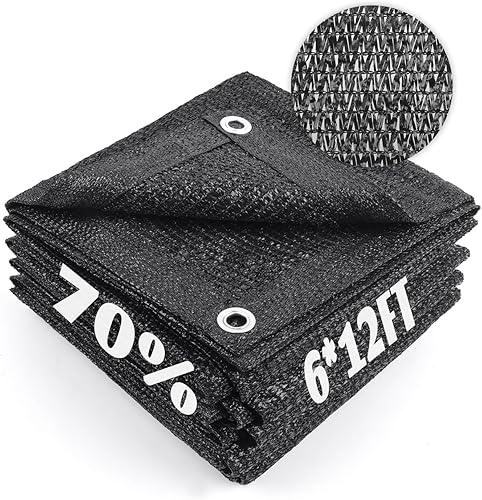 Miniatura 119 de Cool Area 55% Tela de Sombra Solar con Malla, Lona con Ojales para Cubierta de Plantas 2x5m, Toldo para Patio, Jardín, Pérgola, Invernadero, Negro