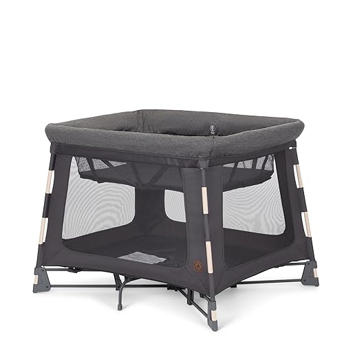 Maxi-Cosi Swift - Juego portátil ligero corral plegable de 1 paso con bolsa de viaje colchón de 2 etapas para recién nacidos y niños azul esencial