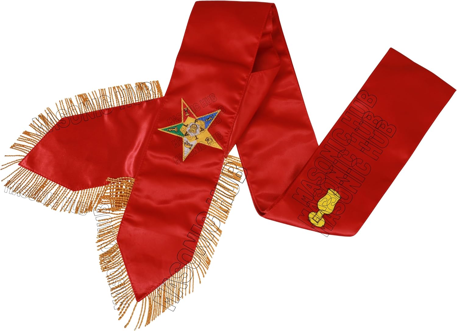 Handcrafted Masonic Order of Eastern Star (OES) Complete Sash Set of 5