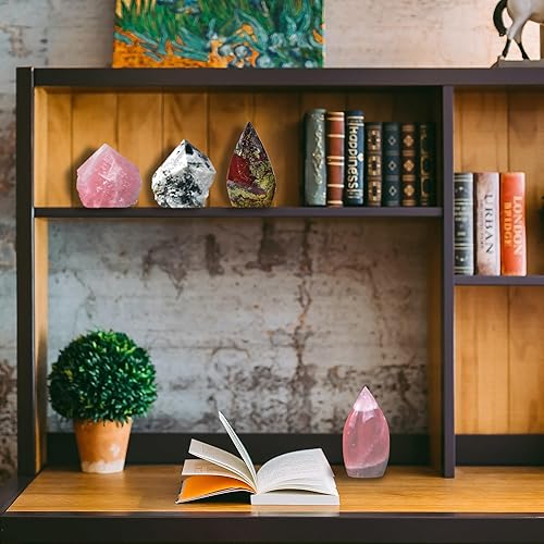 Miniatura 7 de Columna irregular natural del cuarzo de la varita cristalina del cuarzo de 1.5-2.2 libras