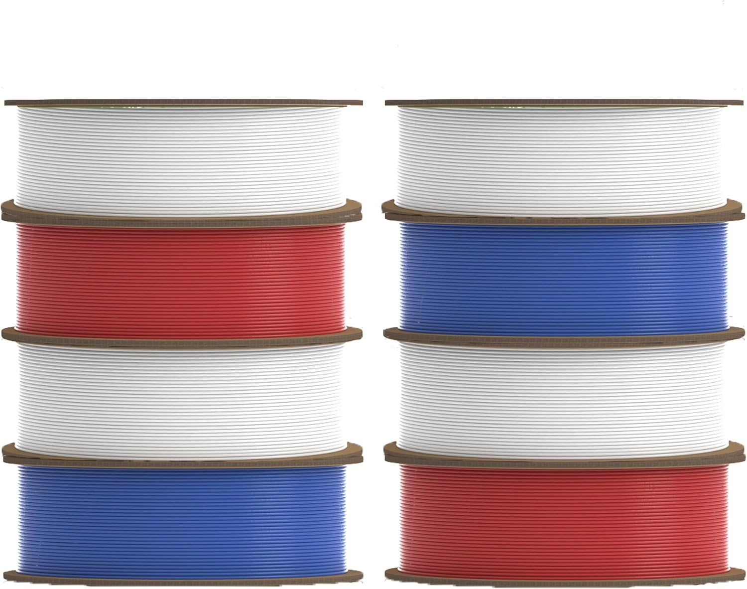 Creality Hyper PLA Filament 1.75mm, 30-600mm/s High-Speed 3D Printer Filament, Dimensional Accuracy +/-0.02mm, Fits Most FDM 3D Printers, 8-Pack of 1Kg Spools (2.2 lbs), Red&Blue&White