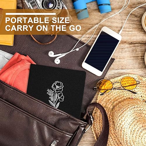 Miniatura 6 de Lanpn Álbum de fotos de 5 x 7 pulgadas, 2 unidades, cubierta de lino pequeño sin ácidos, bolsillo de carga superior, álbum de fotos con capacidad