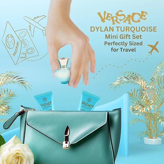 Versace Dylan Turquoise Womens Mini Perfume Trio Gift Set