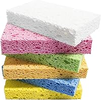 ARCLIBER Heavy Duty Cellulose Kitchen Sponges - Scratch-Free Scrubbers, Pop-Up Eco Cleaning Power (6 Pack)