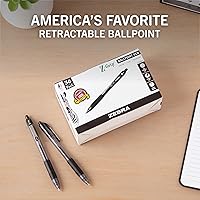 Vista 2 de Zebra Pen Z-Grip - Bolígrafo retráctil de punta media, 3/64 pulgadas, tinta negra, 36