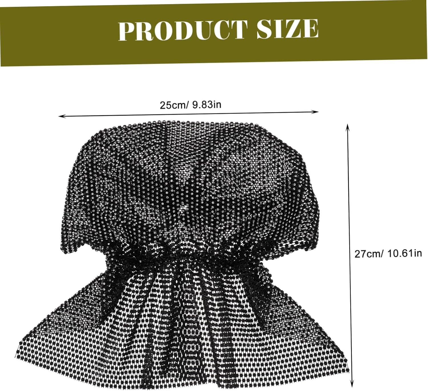 COLLBATH Women Rhinestone Hijab Cap Breathable Turban Headscarf for Stylish Under Caps Multi Functional Design for Fashion and Personality Adorable Decoration for Women