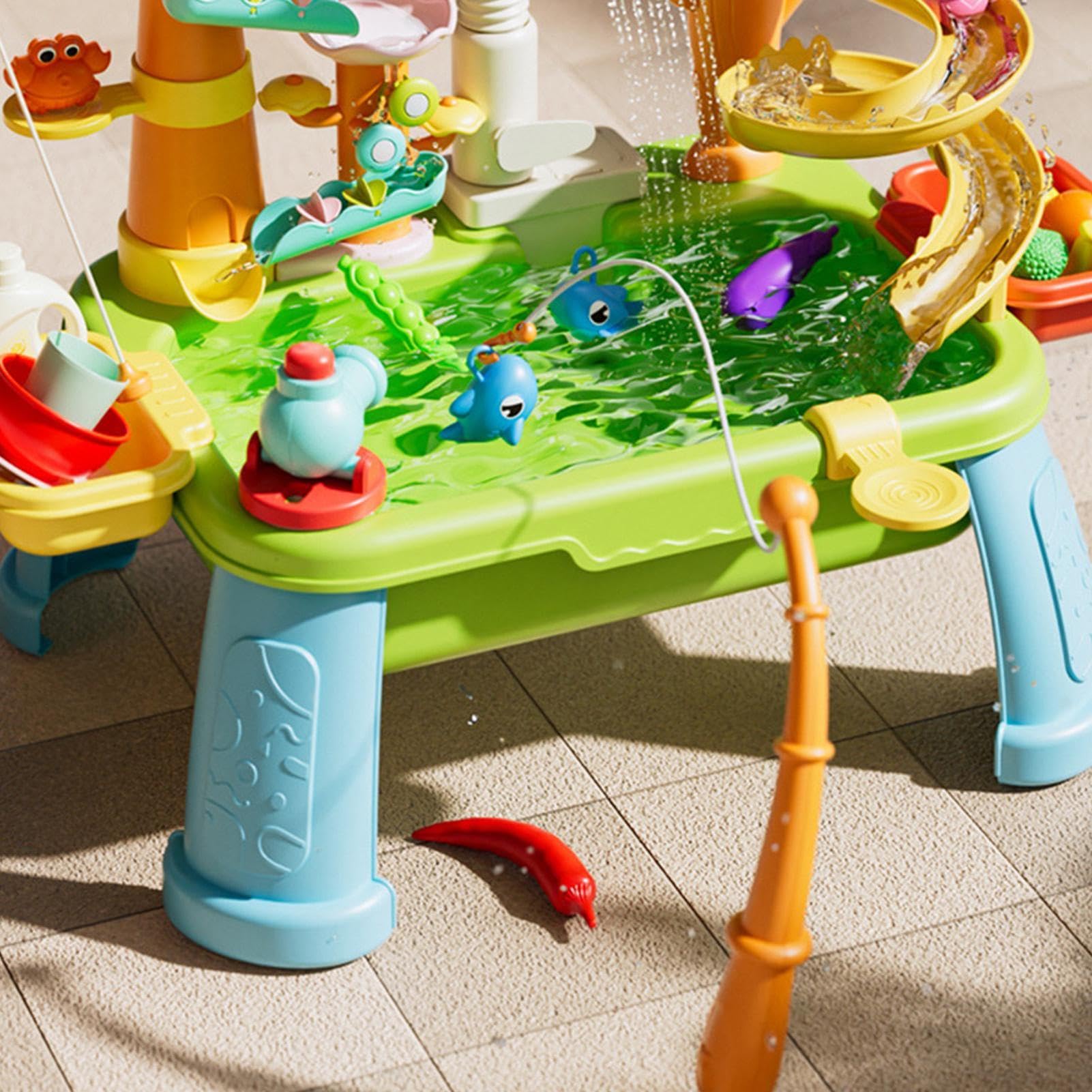 Generico Wasserspieltisch, interaktives elektrisches Spielzeug für Finger, Wasserspielzeug | für Innenbereich, Outdoor, Garten, sensorische Spiele, Geburtstag