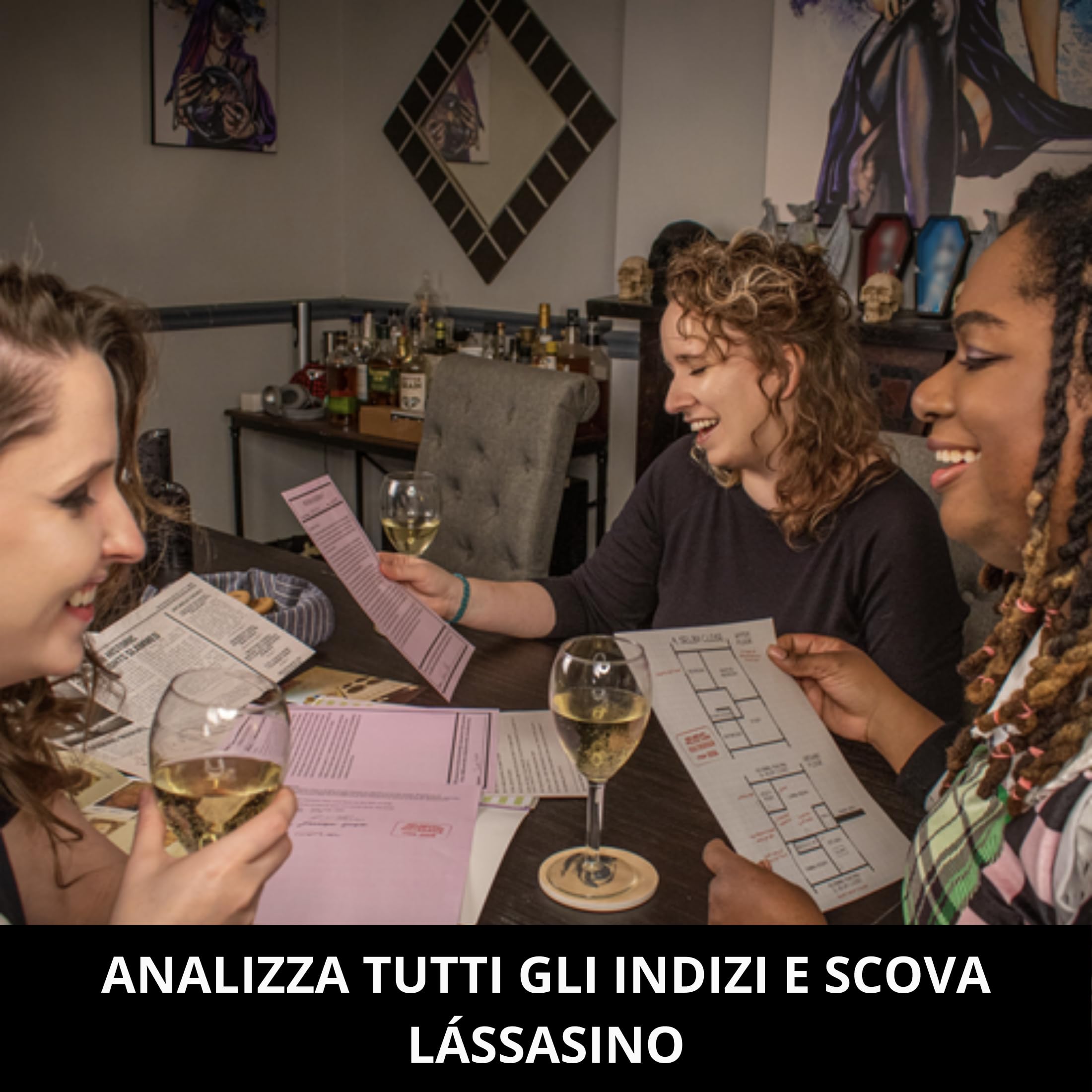 ThinkFun - Cold Case 5: Check in per un omicidio, Gioco investigativo poliziesco con indizi e prove per risolvere il caso, Gioco da tavolo mistero per adulti 1-4 giocatori, Idee Regalo