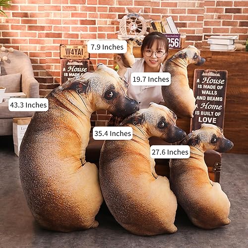Miniatura 2 de Almohada de peluche Shiba Inu de simulación 3D, 8 pulgadas, almohada de peluche para sofá, cama, decoración del hogar