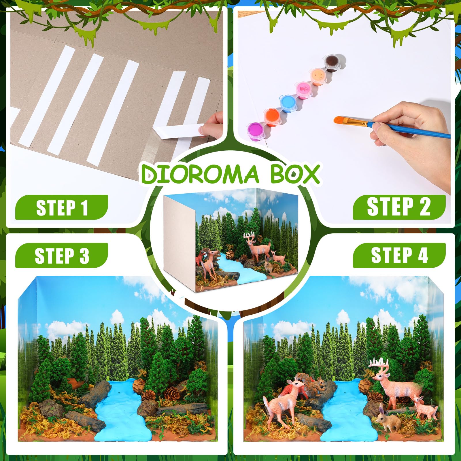 Amazon.co.jp: Simgoing Forest ジオラマキット プロジェクト用品 森の
