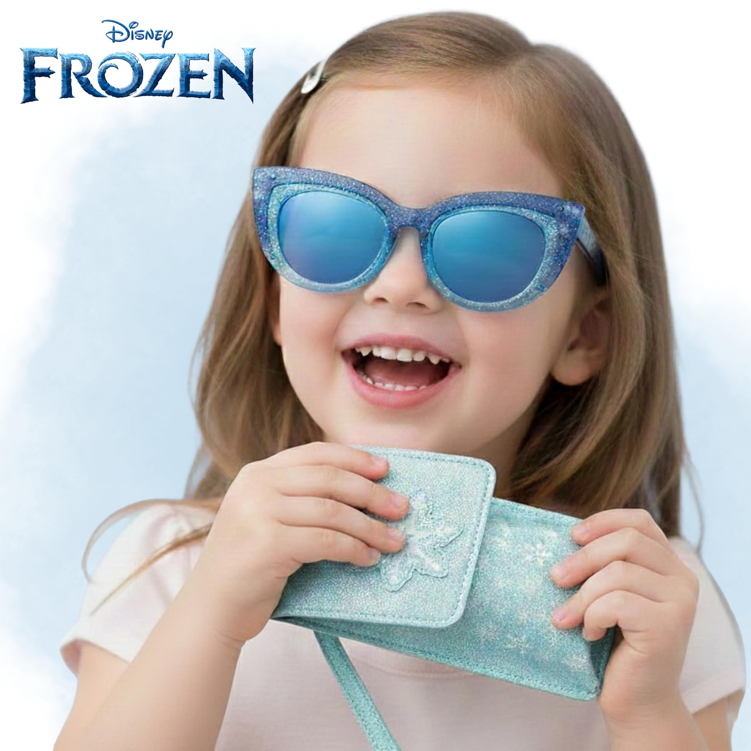 ARKAID Gafas de sol Frozen, Barbie o Princesa con funda, juego de 2 piezas, bandolera o pulsera para niñas