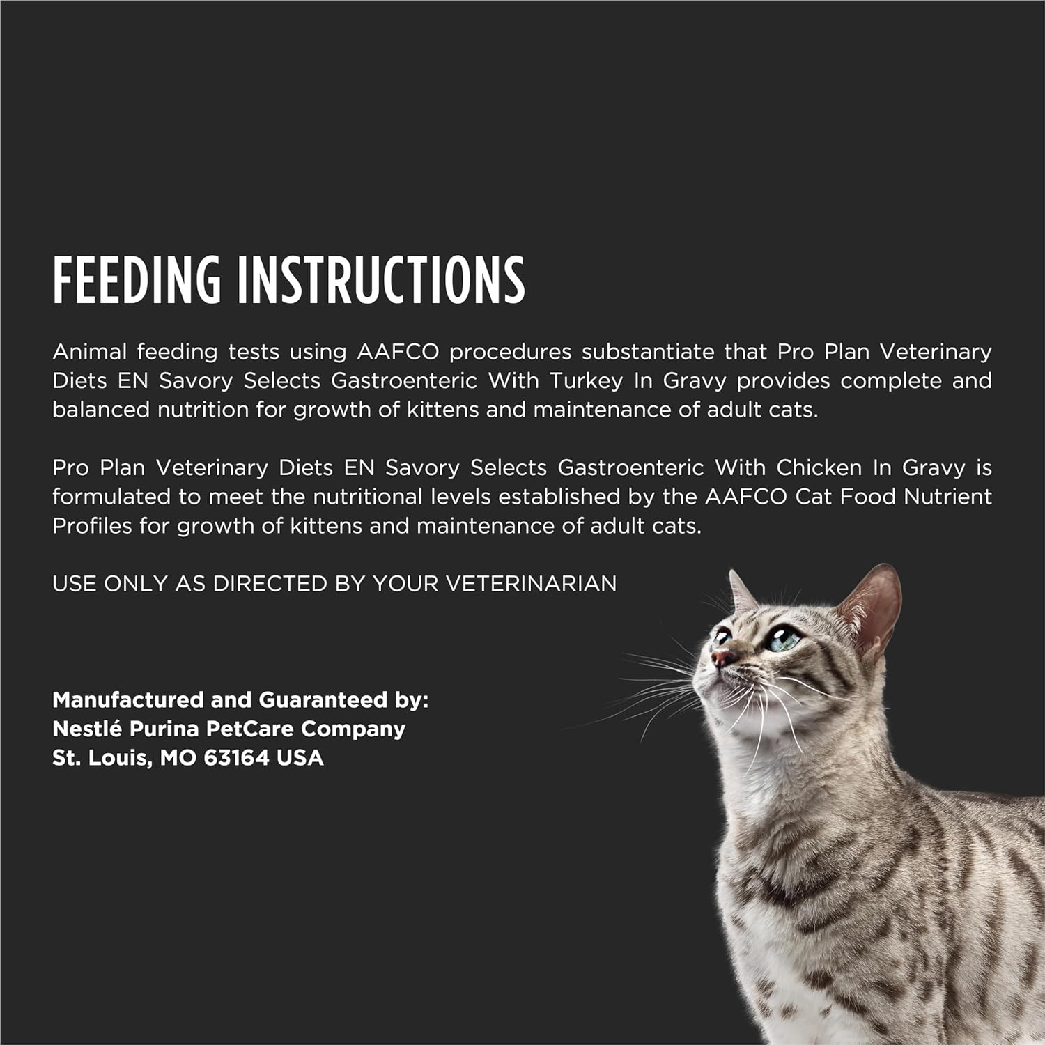 Pro Plan Veterinary Diets Purina EN Savory Selects Gastroenteric with Chicken and with Turkey in Gravy Feline Formulas – Digestive Cat Food - (Pack of) 5.5 oz. Cans