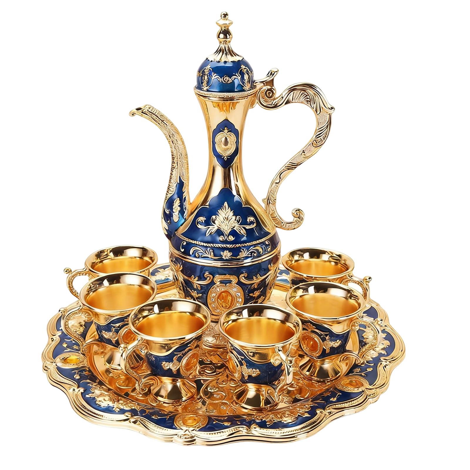 MALSSE 1 Set Multifunctional Metal Wine Flasks European Designs Kirsite Construction for Functional and Decorative Barwares Display Ornament