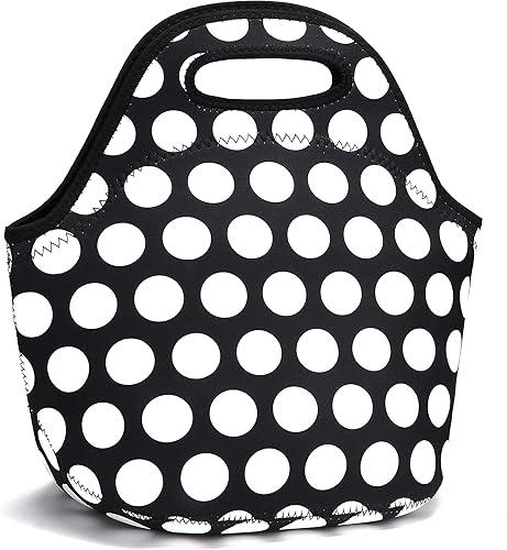 YOUBDM Bolsas de almuerzo de neopreno con aislamiento térmico, bolsa de almuerzo reutilizable, lavable, bolsa de picnic de neopreno para mujeres y