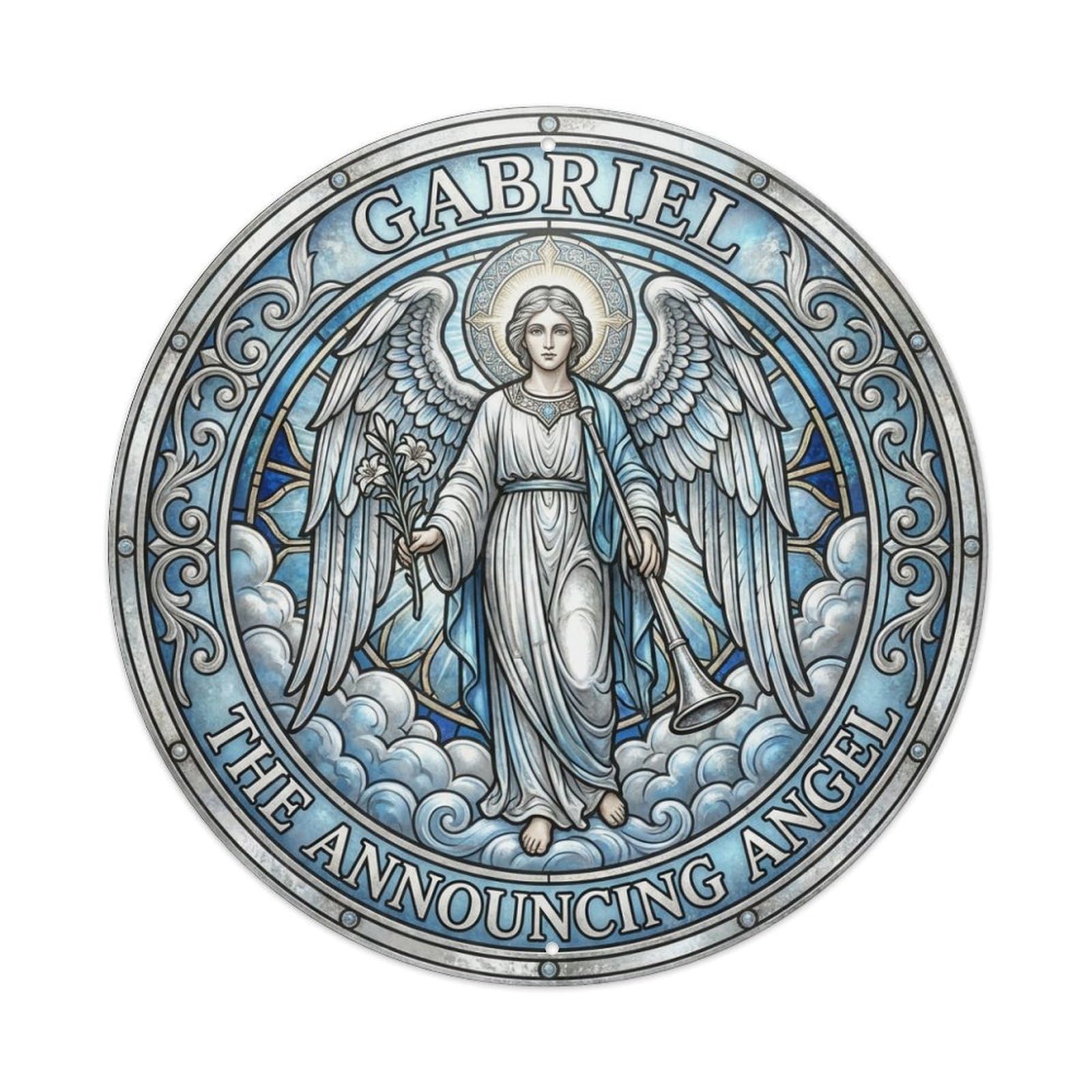 Annunciation Archangel Gabriel The Announcing Angel Metal Tin Sign