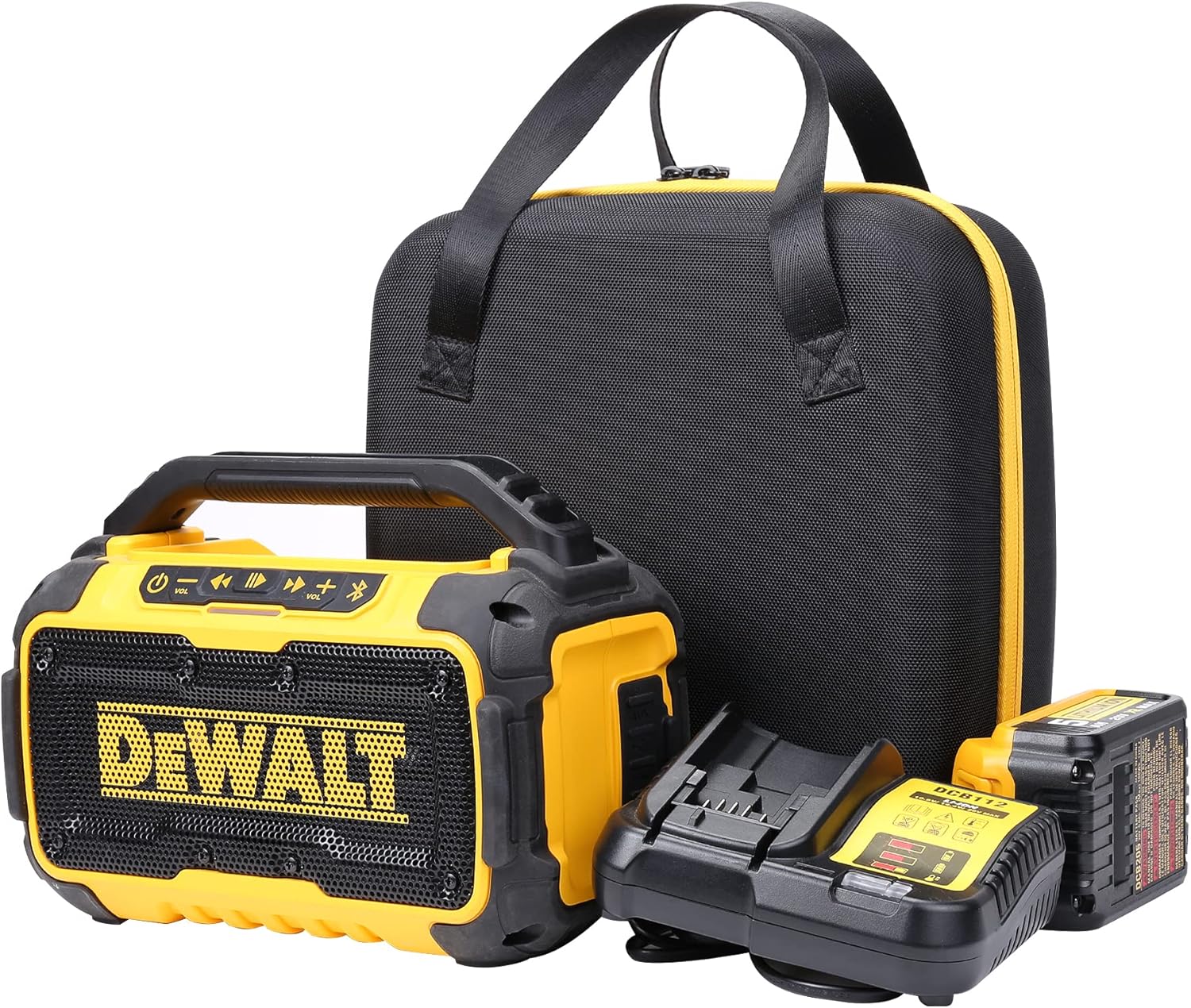 co2CREA Hard Case Replacement for DEWALT 20V MAX Bluetooth Speaker Jobsite DCR010, Black - Image 8
