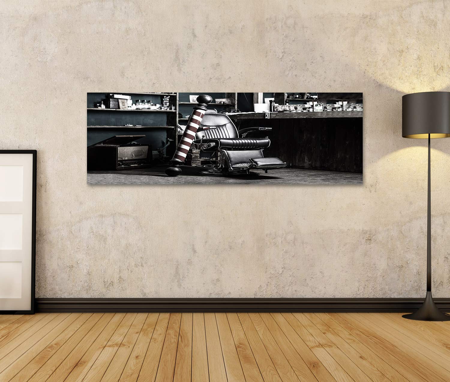 Quadro su tela logo barbiere simbolo elegante vintage barbiere sedia barbiere parrucchiere parrucchiere barbiere interno negozio di barbiere sedia barbiere barbiere Stampa Foto Quadri Moderni