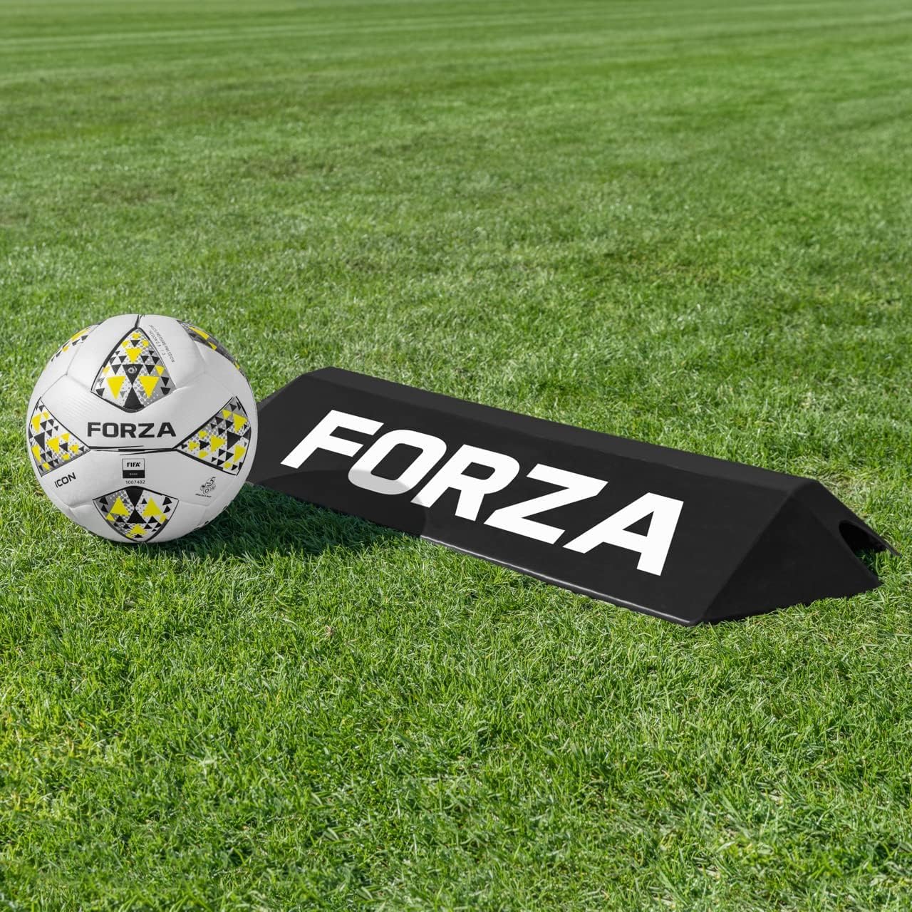 FORZA Rampe de Déviation pour Gardiens de But | Déflecteur de Ballon en Caoutchouc Durable | Entraînement des Réactions, des Réflexes et des Arrêts | Deux Styles Disponibles