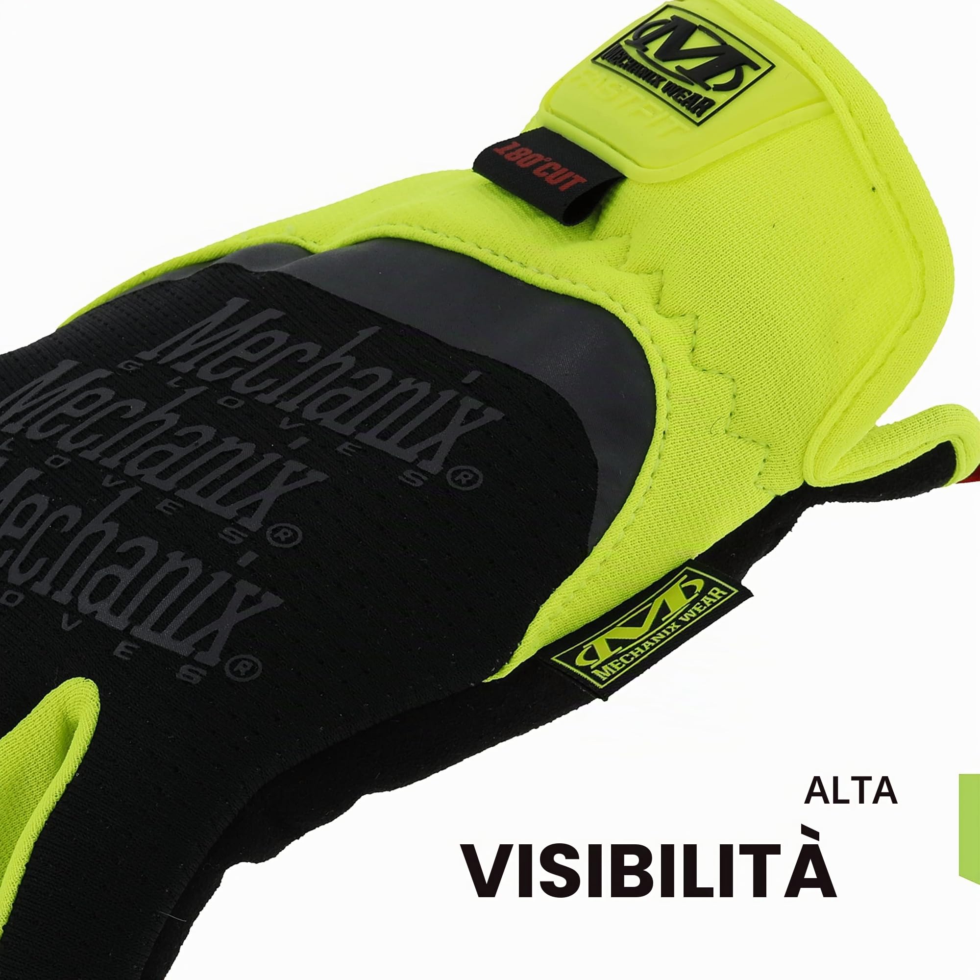 Mechanix Wear Guanti FastFit® E5 (L, nero/giallo fluorescente)