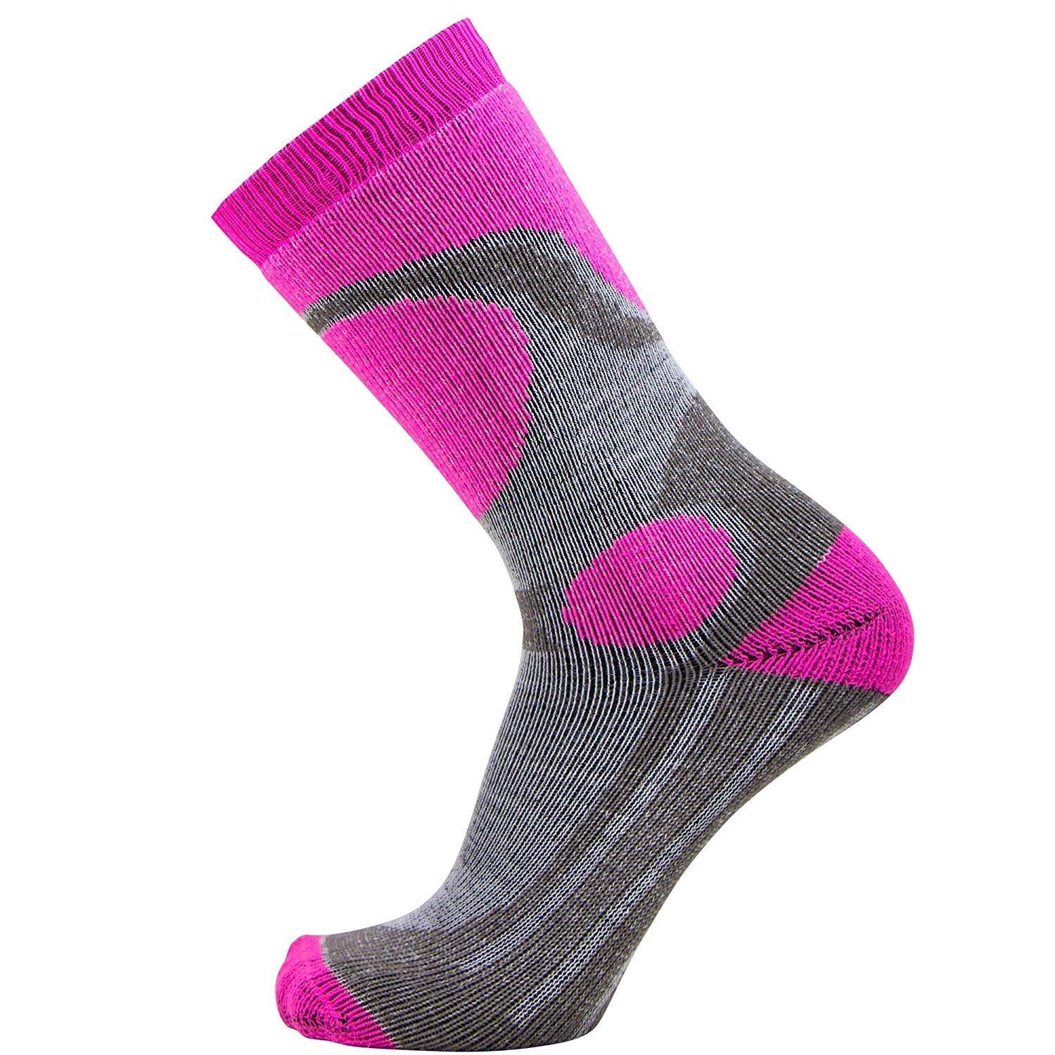 Pure Athlete Elite - Calcetines de esquí para niños y niñas, X-Small-Small, Rosa neón – 3 unidades