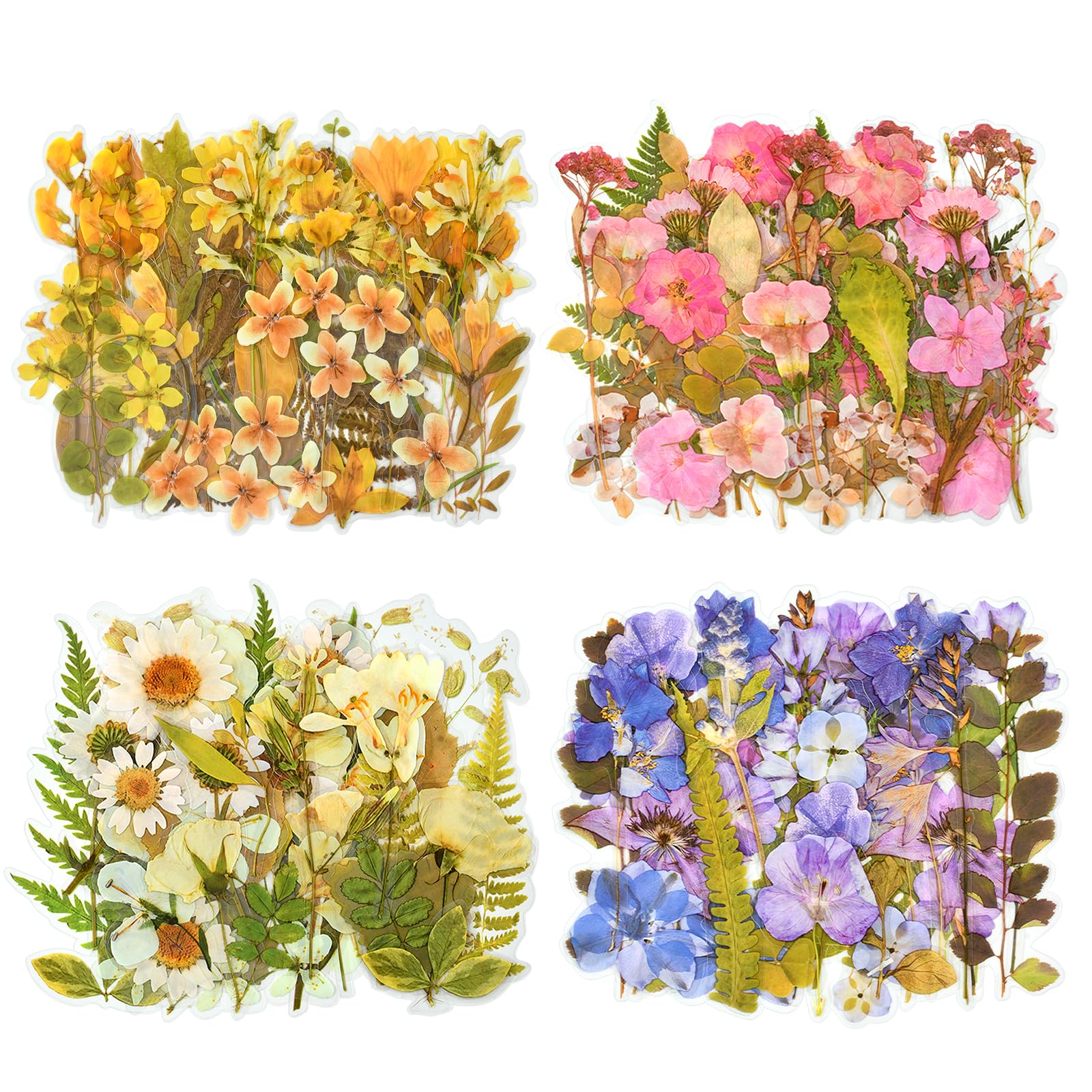 Pegatinas Florales Scrapbooking, 160pcs Florales y Plantas Stickers, Pegatinas de Flores, Pegatinas de Flores Transparentes, Pegatinas Florales Vintage, Flores Plantas Sticker