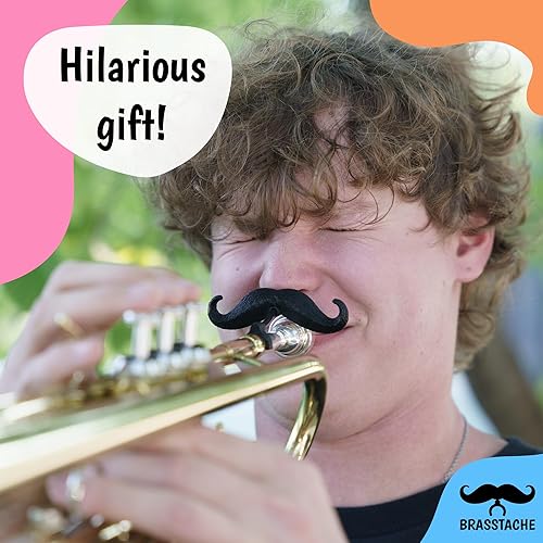 Miniatura 7 de Brasstache - Bigote con clip para boquilla de latón, accesorio de regalo para trompeta, trombón, tuba, cuerno francés, barítono, jugadores