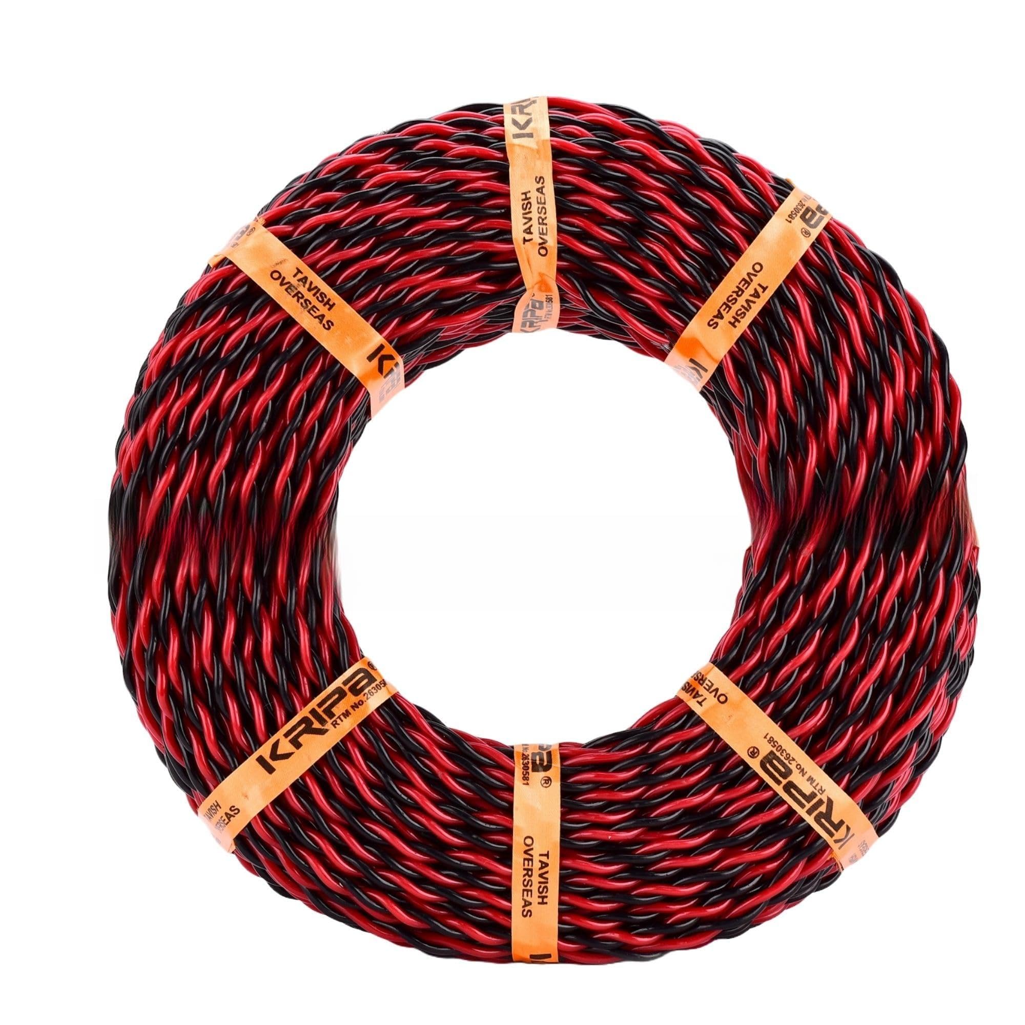 23/76 pvc flexible twisted copper wire 2 core electric wire|90 mtr|fr pvc|