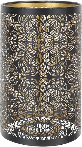 Miniatura 10 de KALLORY Sombras de lámpara de metal, pantalla hueca tallada, cubierta de lámpara de hierro, estilo moderno, pantalla decorativa para lámpara de