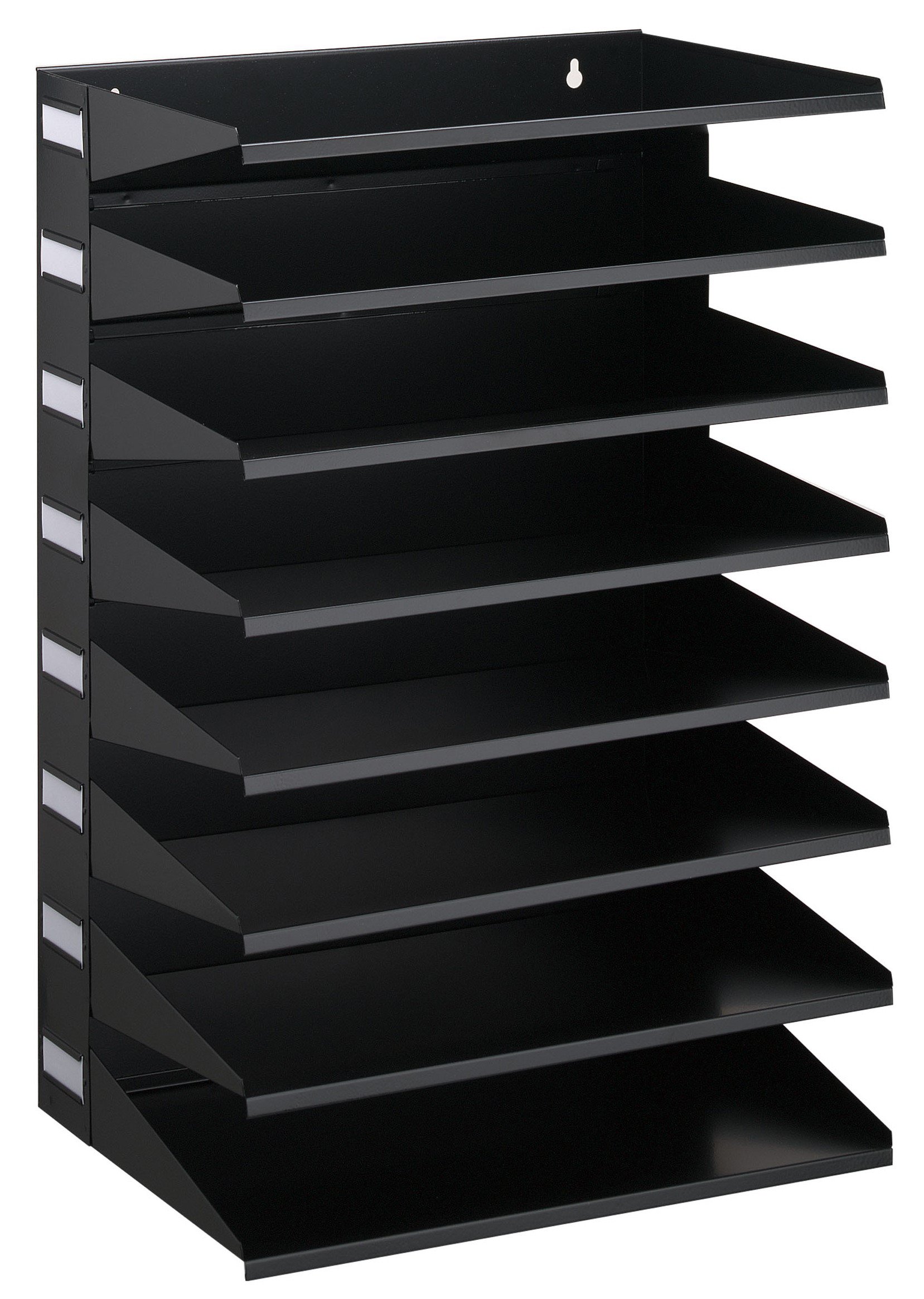 Durable 336101 Sorting Rack (with 8 Shelves), for Table or Wall, Black
