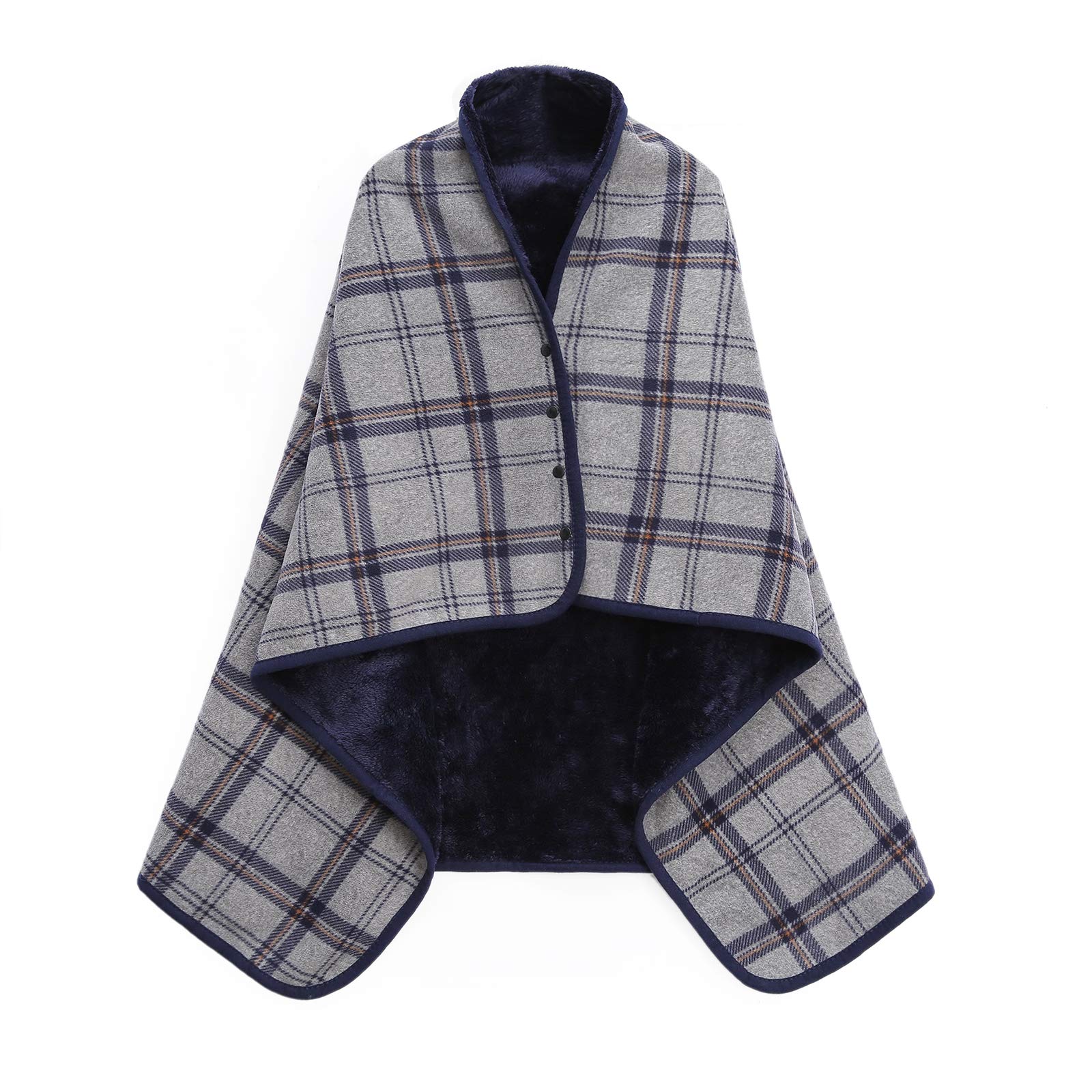 XING YE CHUAN Fleece Wearable Blanket, Comfy Poncho Throw with Buttons, Plush Sleeveless Blankets, for Women Cape Wrap Cover…