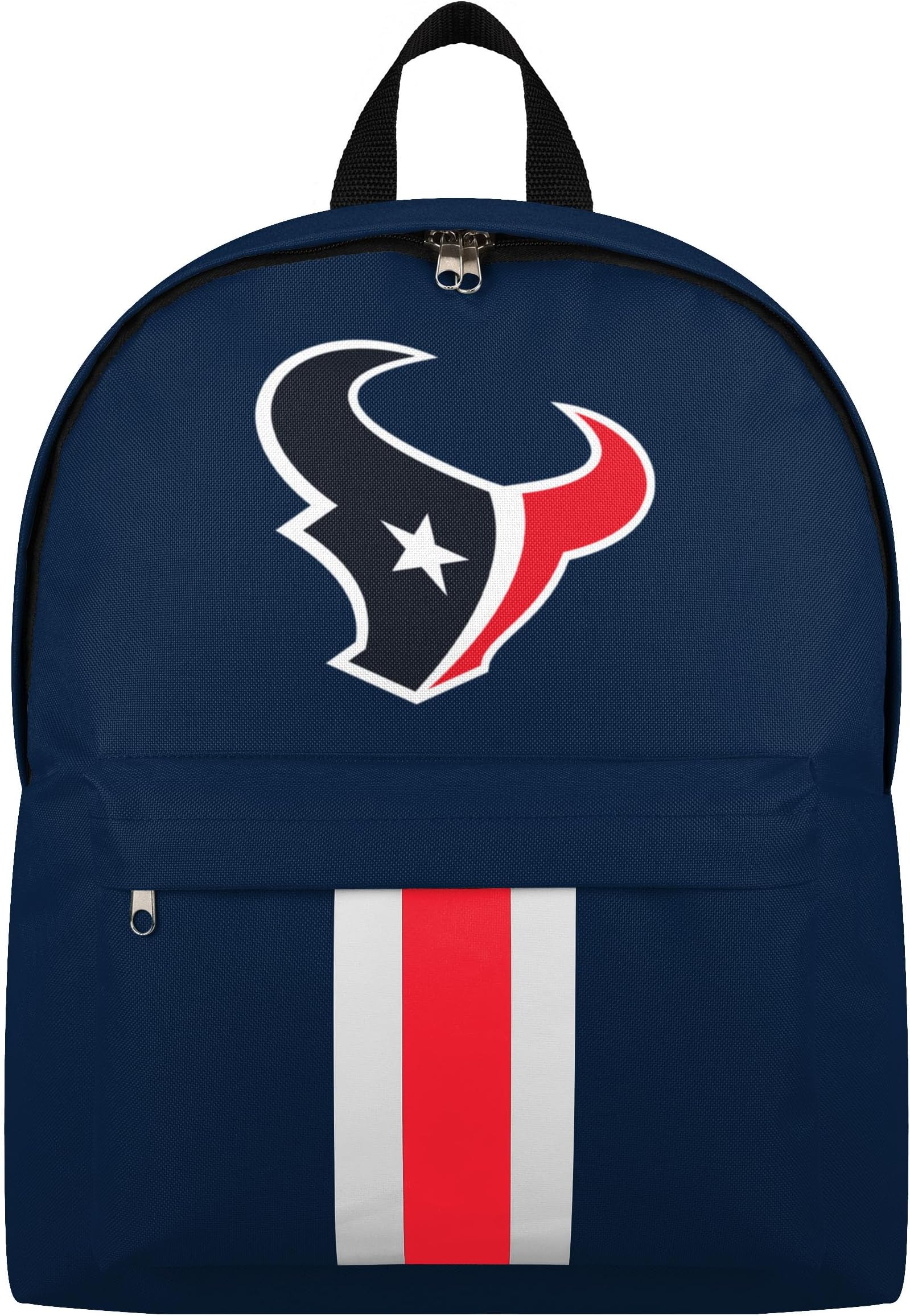 FOCO NFL Officially Licensed Team Color Primary Logo Solid Stripe Football School Bag Travel Backpack