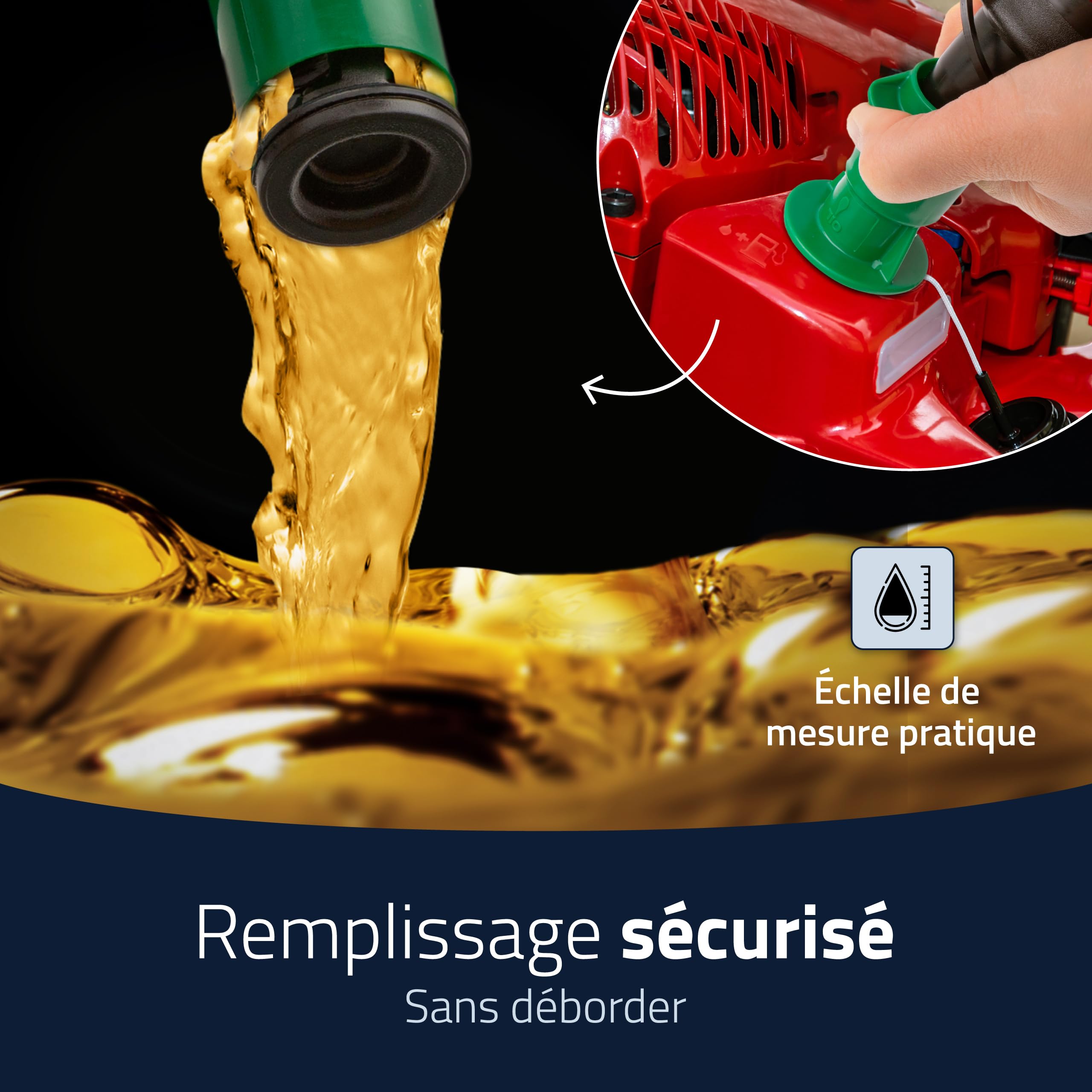 hünersdorff GmbH 805062 Réservoir Double Profi PE-HD avec Pochette Cavalière et Systèmes de Remplissage, Rouge, 6+3 L