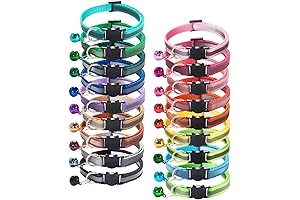 Reflective Boy Girl Cat Safety Collar With Bell 18 Pack