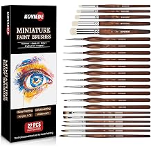 Miniature Paint Brushes Set 22PCS Paint Brush Drybrush for Acrylic, Oil, Watercolor, Model Painting, Paint by Numbers & Crafts