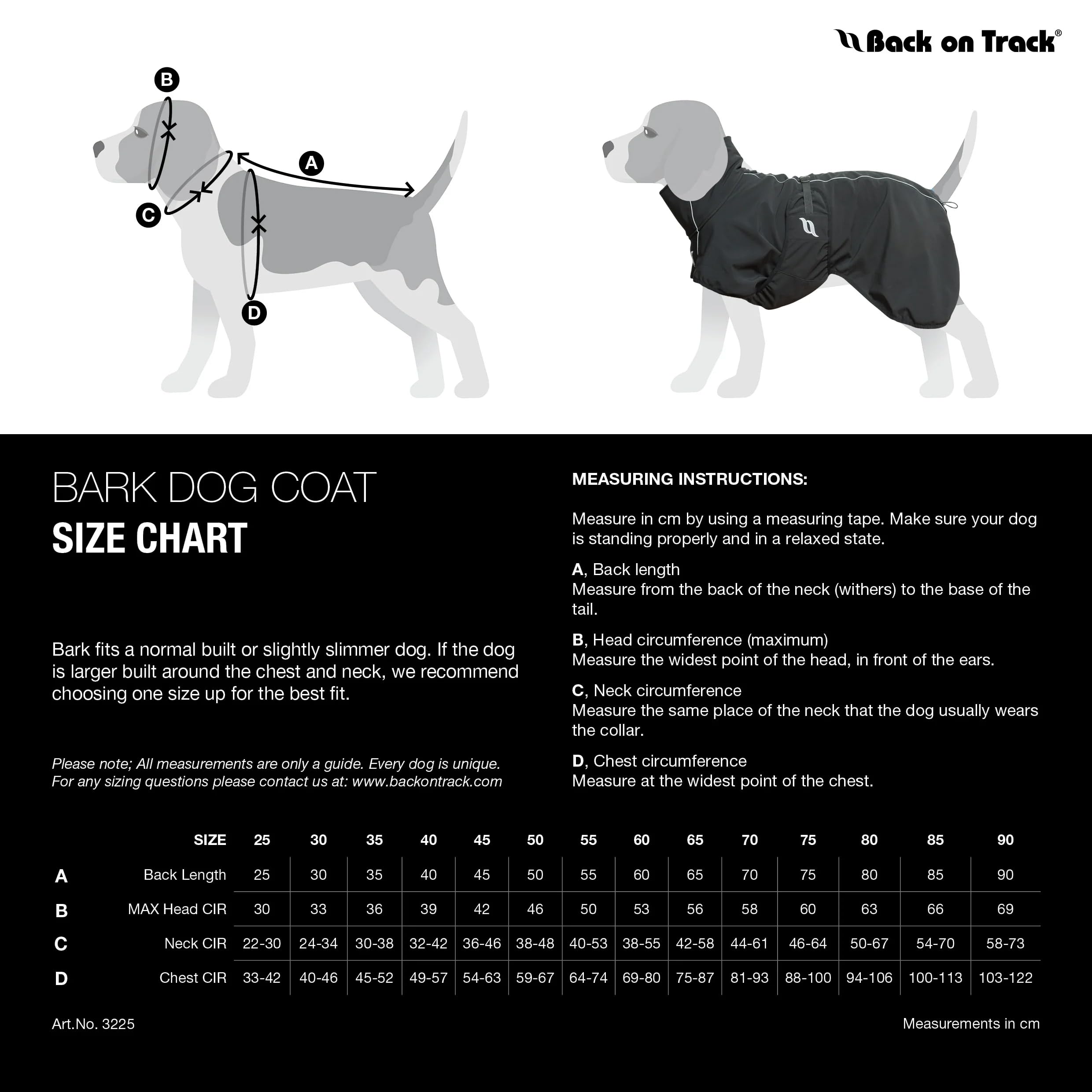 Back on Track Hundemantel Bark Allround grau (80 cm)
