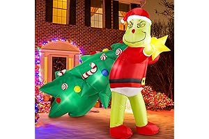 Big Monster Christmas Build-in 8 LED Blow Up Yard Decor