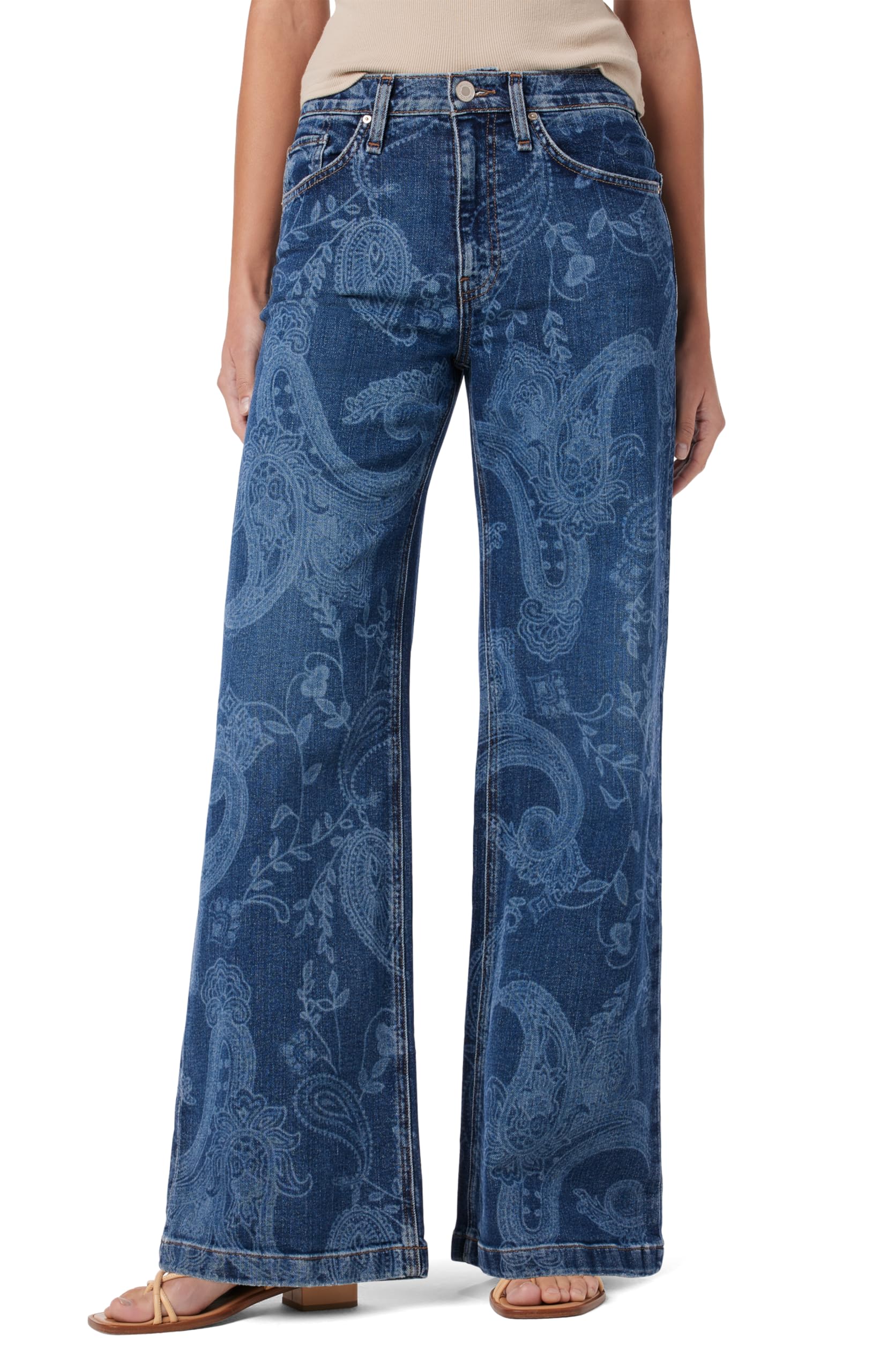 Photo 1 of Hudson Women's Jodie Wide Leg, Indigo Paisley, 26