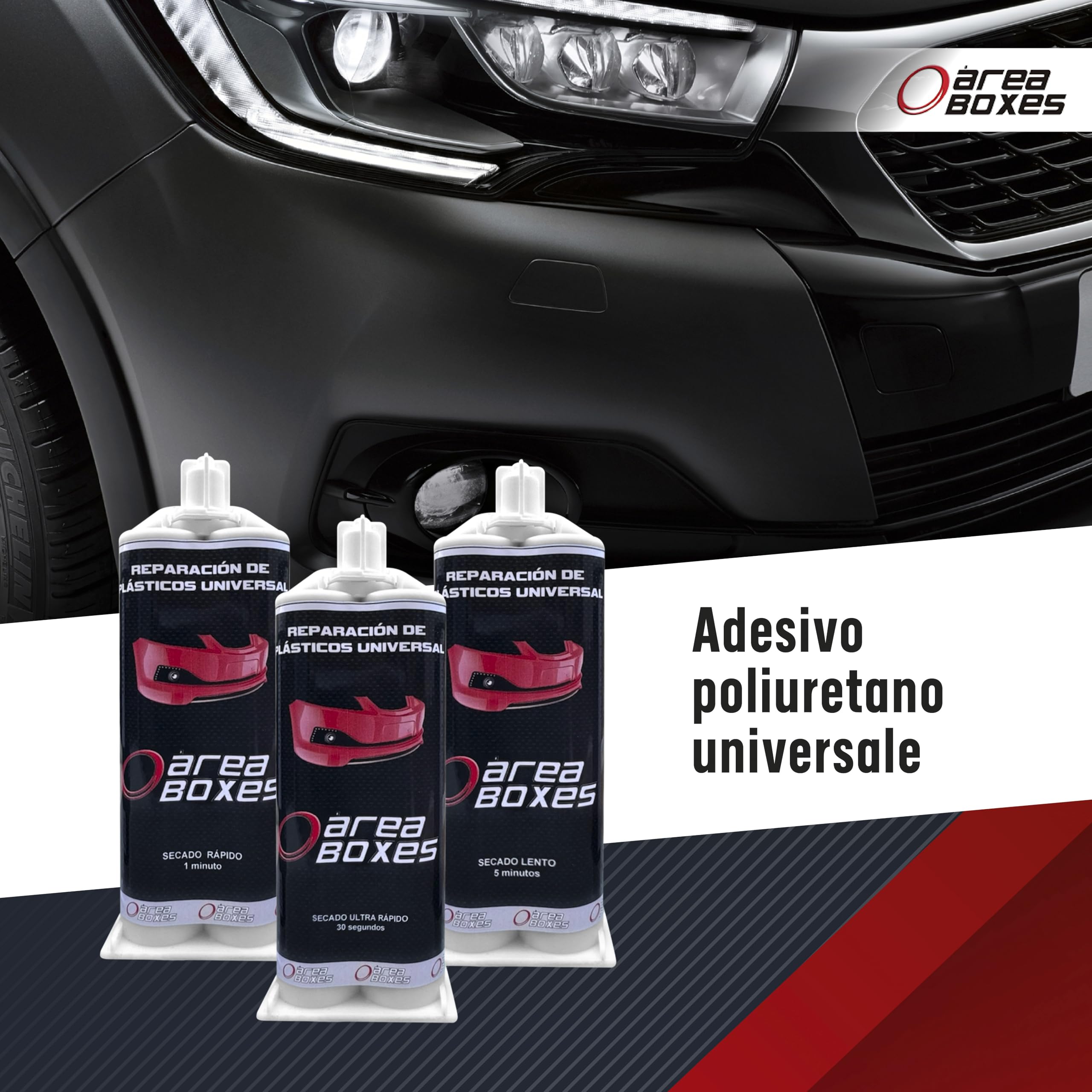Colla epossidica 2 componenti P/pistola. Colla bicomponente per plastica [STRAFORTE]. Sigillo, Riempito E Incolla Tutte Le Plastiche, Dall'Uso Industriale A Domestico E Automotive (RAPIDO)