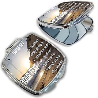 BleuReign(TM) Personalized Bible Series Comfort Verse Psalms 23-4 License Plate Compact Mirror