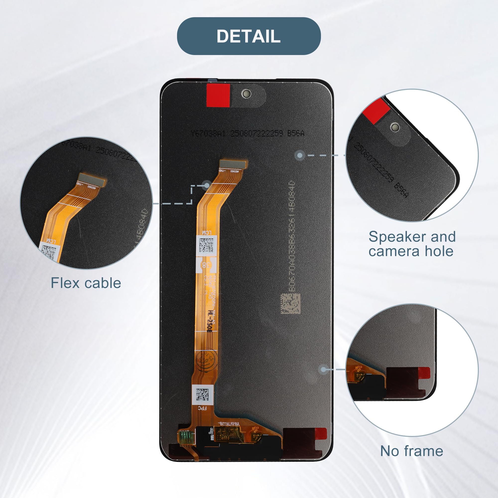 Nuovo display di ricambio compatibile con Realme C71 4G RMX5303 6.67" LCD Display Touch Screen Assembly with Tools