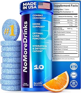 Suplemento AntiAnsias de NoMoreDrinks | Desintoxicación del Hígado y Combate de Ansias | Apoyo Energético Bebida de Reemplazo de Alcohol | Suplemento Orgánico de Cardo Mariano y Raíz de Diente de León