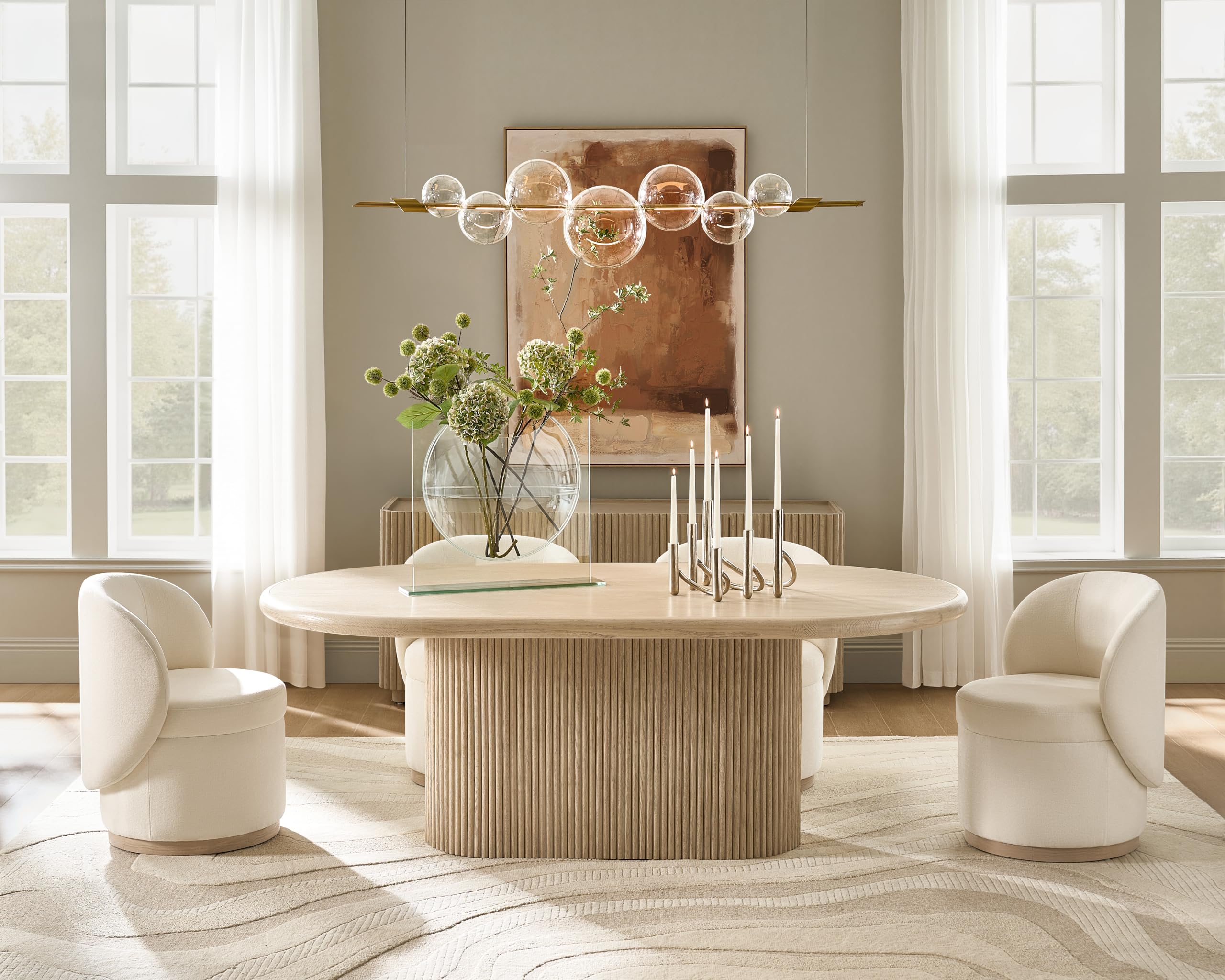 Amazon.com: Z Gallerie Kadence Wave-Texture Light Beige & Cream