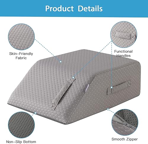 Miniatura 3 de Almohada de pierna con elevación de circulación sanguínea, cuña de pierna para elevación para hinchazón, almohada de elevación de piernas para