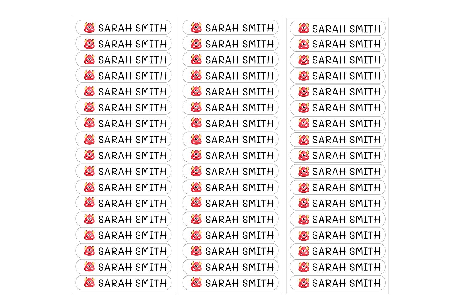 50 Personalized Iron-on Name Tags for Kids Clothing, Washing Machine & Dryer Resistant, Custom Designs, Ideal for School & Kindergarten, 2.3x0.4in,